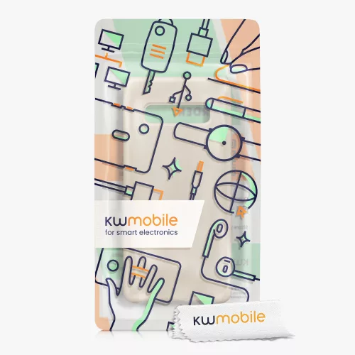Κάλυμμα kwmobile για Samsung Galaxy S10 Plus, Silicon, Cream, 49028.125