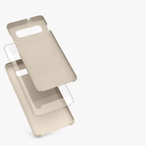 Κάλυμμα kwmobile για Samsung Galaxy S10 Plus, Silicon, Cream, 49028.125