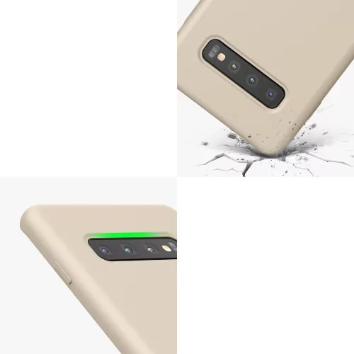 Κάλυμμα kwmobile για Samsung Galaxy S10 Plus, Silicon, Cream, 49028.125