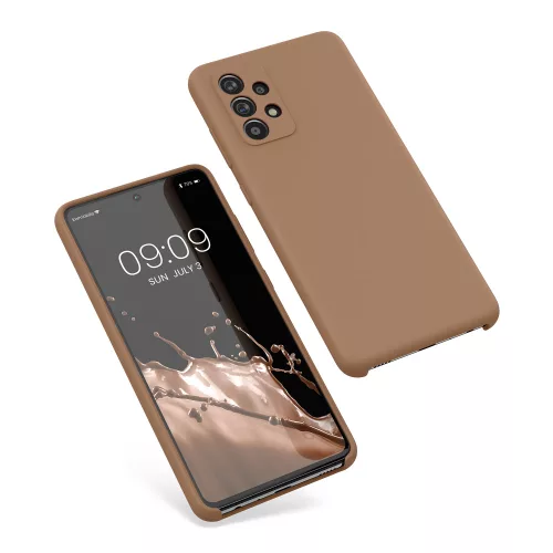 Θήκη kwmobile για Samsung Galaxy A52/Galaxy A52 5G/Galaxy A52s 5G, Silicone, Brown, 54347.245