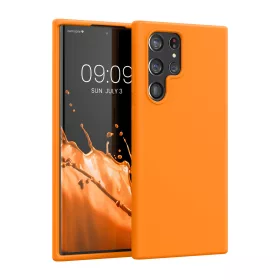   Θήκη kwmobile για Samsung Galaxy S22 Ultra, Silicone, Orange, 56765.150
