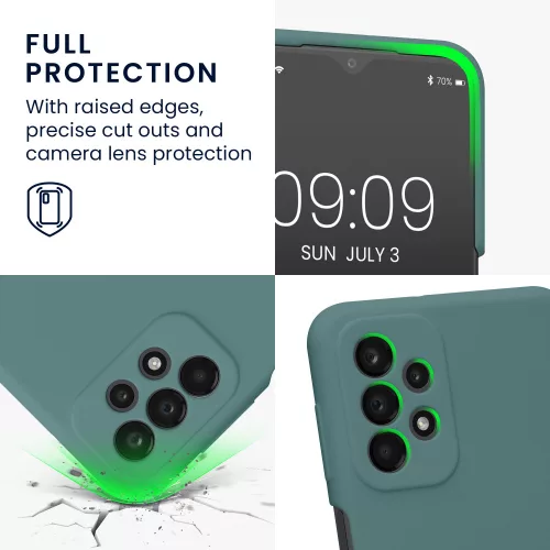 Θήκη kwmobile για Samsung Galaxy A23 /Galaxy A23 5G, Silicone, Green, 57829.207