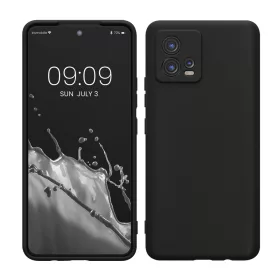   Θήκη kwmobile για Motorola Moto G72, Silicone, Black, 60342.47