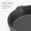 Set 2 tigai mici din fonta Navaris cu baza din lemn, 10.2 cm, 4", 426g, 60343.02