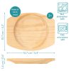 Set 2 tigai mici din fonta Navaris cu baza din lemn, 10.2 cm, 4", 426g, 60343.02