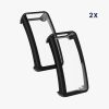 Σετ 2 θηκών Kwmobile για Fitbit Inspire 3/Inspire 2/Ace 3, Silicone, Black/Grey, 53870.04
