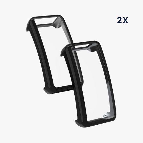 Σετ 2 θηκών Kwmobile για Fitbit Inspire 3/Inspire 2/Ace 3, Silicone, Black/Grey, 53870.04