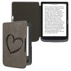 θήκη kwmobile για Tolino Touch Lux 3/Basic Lux/Basic Touch 2, Οικολογικό δέρμα, Γκρι/Μαύρο, 55747.03