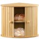Cutie pentru paine Navaris din bambus, 30x30x31 cm, usa glisanta, maro, 54972.02