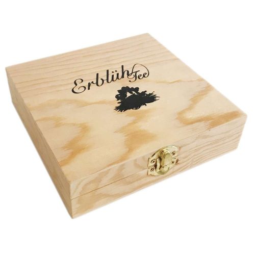 Σετ δώρου Creano ErbluhTee σε ξύλινο κουτί με μαγνητικό κλείσιμο, 12 μπάλες ανθιστού τσαγιού, 9 ποικιλίες