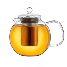   Ceainic din sticla Creano All-in-One, 1,3 L, cu infuzor din inox si capac, anti-picurare