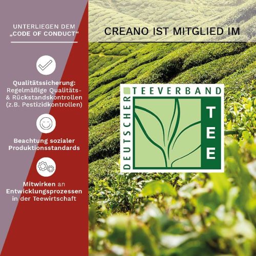 Σετ δώρου ανθιστού τσαγιού Creano ErbluhTee, 6 σφαίρες, λευκό/μαύρο τσάι, τσαγιέρα 500 ml
