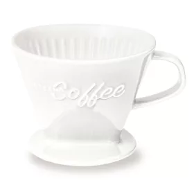   Filtru cafea Creano din portelan, marimea 4, pentru filtre 1x4, baza stabila, alb