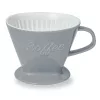 Filtru cafea Creano din portelan, marimea 4, pentru filtre 1x4, baza stabila, gri piatra