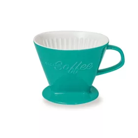  Filtru cafea Creano din portelan, marimea 4, pentru filtre 1x4, baza stabila, verde jad