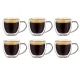 Set 6 cesti espresso termice Creano DG-BH, 100 ml, sticla borosilicata, perete dublu