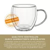 Set 6 cesti espresso termice Creano DG-BH, 100 ml, sticla borosilicata, perete dublu