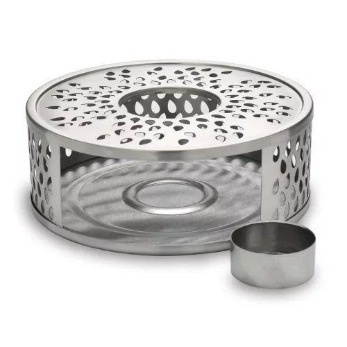 Suport incalzire ceainic Creano Leaf, din inox, cu suport pentru lumanare