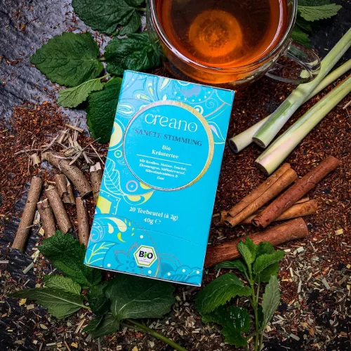 Βιολογικό τσάι Creano Ήρεμη Διάθεση, rooibos και βότανα, γλυκιά γεύση, σετ 20 φακελάκια