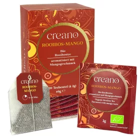   Βιολογικό τσάι Creano Rooibos με Μάνγκο, 20 φακελάκια, γεμάτη γεύση, φρουτώδες άρωμα