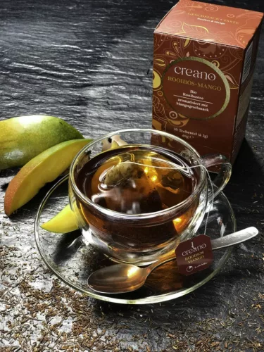 Βιολογικό τσάι Creano Rooibos με Μάνγκο, 20 φακελάκια, γεμάτη γεύση, φρουτώδες άρωμα