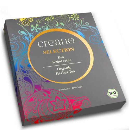 Σετ δώρου βιολογικού τσαγιού Creano Organic Herbal Tea, 27 φακελάκια-πυραμίδες, 9 ποικιλίες
