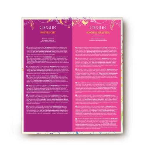 Σετ δώρου τσαγιού φρούτων και βοτάνων Creano, 27 φακελάκια (9 ποικιλίες), 54 g, χωρίς καφεΐνη