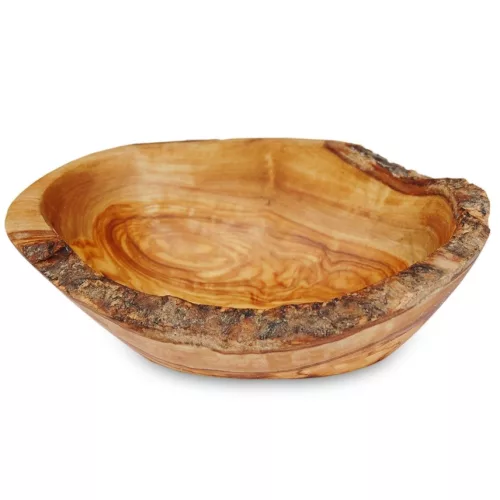 Ρουστίκ οβάλ μπολ από ξύλο ελιάς, 9–11 cm, πλάτος 6 cm, για σνακ και σερβίρισμα