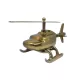 Machetă elicopter Giftdeco N-2962, aluminiu și metal, 32 x 14 x 14 cm, stil minimalist, modern