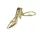 Breloc Giftdeco KRT3, alamă, 5,6 x 3 cm