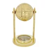 Glob decorativ cu busola Giftdeco MX1160, alama aurie, 12,5 cm