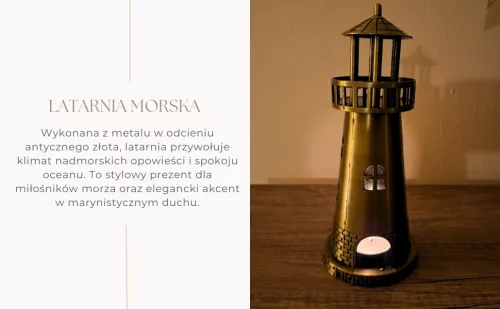 Figurină decorativa Giftdeco, alamă și metal, stil vintage, nautic, clasic