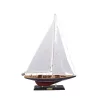 Machetă yacht Endeavour Giftdeco END, decor maritim, 54 x 9,5 x 70 cm