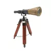 Lunetă decorativă Giftdeco TEL023H din alamă și lemn, înălțime 38 cm