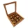 Obiect decorativ Giftdeco DNU-004, alamă, sticlă și lemn, 12,5 x 12,5 x 2,5cm, stil clasic