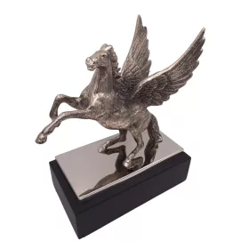   Figurină decorativă Pegas Giftdeco NI9935 – 27,5 x 16 x 36 cm, aluminiu, oțel și lemn