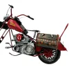 Macheta motocicleta chopper Giftdeco 040SMT, metal rosie, 35,5 cm