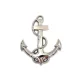 Ancoră decorativă de perete Giftdeco N-5446, metal argintiu, lungime 34 cm
