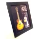 Miniatură chitara Indomini FMG-012, Jimmy Page in frame, oțel și lemn, 1,3cm x 16cm x 21,4cm