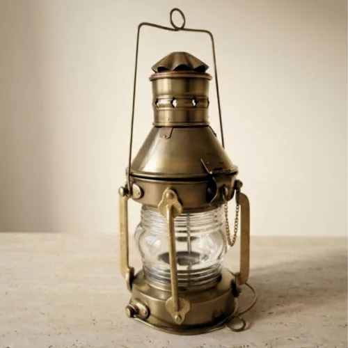 Lampa nautica retro Giftdeco SL9, metal, aspect alama invechita, 34 x 16 cm