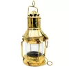 Lampa nautica retro Giftdeco SL10, alama si sticla, auriu, 26 x 15 cm