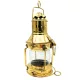 Lampa nautica retro Giftdeco SL10, alama si sticla, auriu, 26 x 15 cm