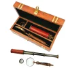 Set cadou retro Giftdeco NC102369, luneta, compas si lupa