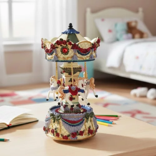 Cutie muzicala Giftdeco JX-25136, plastic și rășină, 10 x 10 x 18,3 cm
