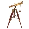 Lunetă Giftdeco SR010, alamă și lemn, înălțime 32 cm, stil retro, vintage, nautic