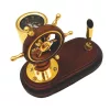 Busolă Giftdeco TT017, alamă și lemn, 13,8 x 6,8 x 14,5 cm, stil retro, nautic, clasic
