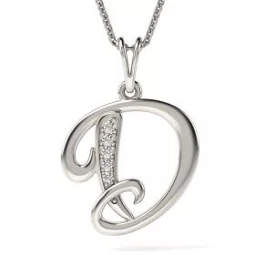  Ασημένιο κολιέ με μενταγιόν Initial D