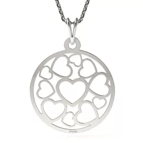   Ασημένια μενταγιόν αλυσίδα μοντέλου Cuore