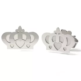   Ασημένια σκουλαρίκια Coronita μοντέλο με καρδιά