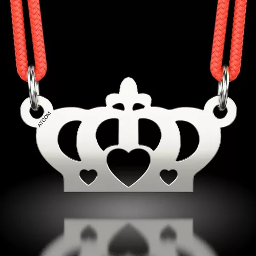 Ασημένιο μενταγιόν Coronita με καρδιά